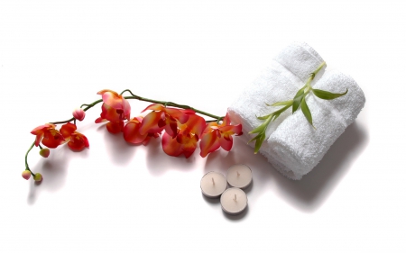 Relax - towel, spa, flowers, candles