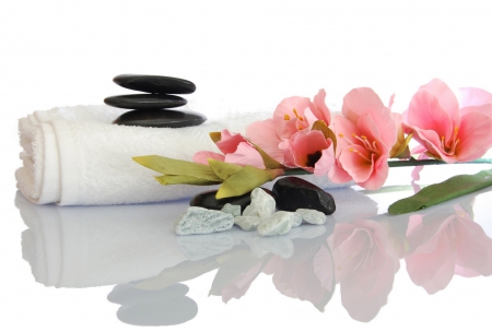 Orchids - orchids, towel, spa, relax