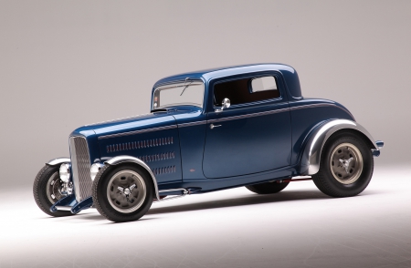 1932-Ford-3-Window - 1932, Hotrod, Blue, Classic