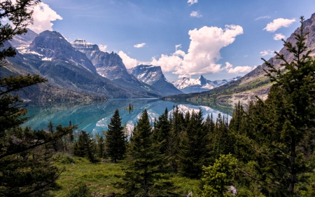 Glacier Nat'l. Park, Montana - Mountains, Lakes, Nature, USA