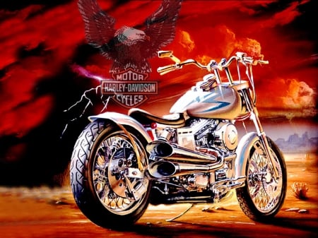 Harley Cycle - bike, motorcycle, chopper, harley