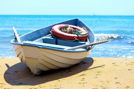 ♥Boat♥ - shore, beach, boat, sea, sand