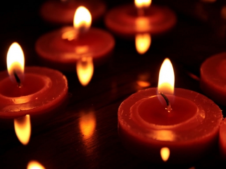 Candles - candle, decoration, red, light