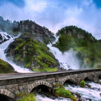 Latefossen Waterfall, Norway