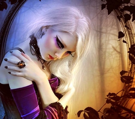 ~L a m e n t a t i o n s~ - girls, photomanipulation, models, hair, emotional, ring, fantasy, creative pre-made, softness beauty, lady, sadness, light, beautiful girls, lamentations, love four seasons, weird things people wear, backgrounds, colors