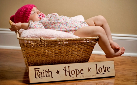 Children Infants - love, sleep, basket, baby