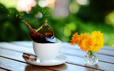 coffee cookies - coffee, ab, flower, cup