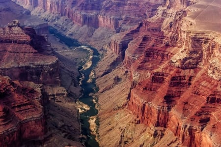 Grand Canyon - fun, river, nature, desert, cool, mountain, Grand Canyon