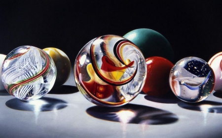 Marbles VI. - glass, toys, photography, colorful, wallpaper, hd, abstract, macro, game, colours, close-up, marbles