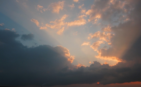 End of the day - clouds, summer, photography, sunsets, sunset, nature, view, cloud, sun, sky