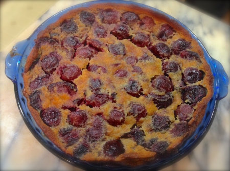 clafoutis - cherries, baking, food, dessert, france