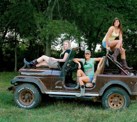 Cowgirls In Tennessee - fun, westerns, female, jeep, boots, cowgirls, outdoors, rodeo, ranch