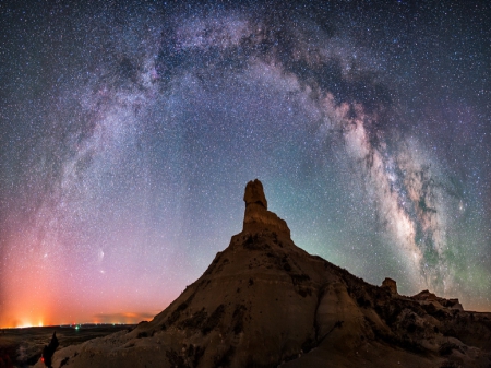 Night - night, stars, nature, purple