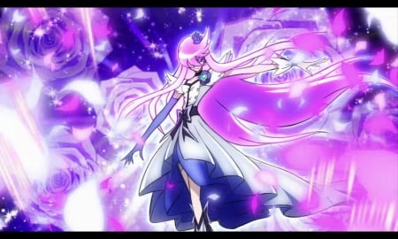 Cure MoonLight - beauty, nice, female, pretty cure, anime girl, cure moonlight, precure, purple, pretty, glowing, anime, moonlight, girl, magical girl, long hair, lovely, shining, glow, abstract, beautiful, sweet