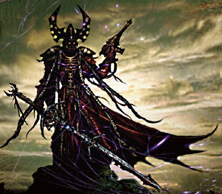 Eldar - warlock, dark, staff, sparkle