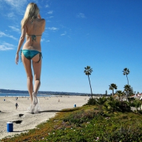 Giantess at the Beach