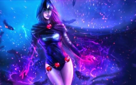 Fantasy girl - game, league of legends, blue, girl, magical, pink, fantasy, purple, woman, art