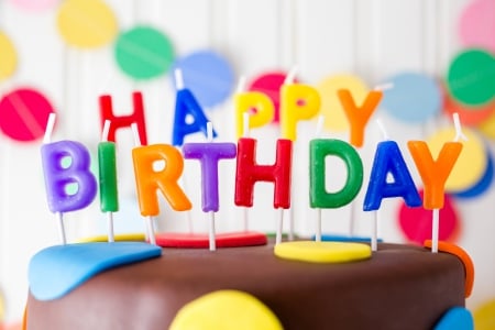 ♥Happy Birthday♥ - letters, candles, cake, happy, birthday