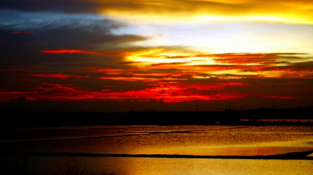 SALT PAN at SUNSET - toothukudi, india, saltpan, sunset