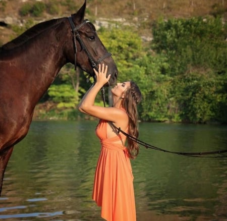 â¤ - friends, girl, horse, kiss