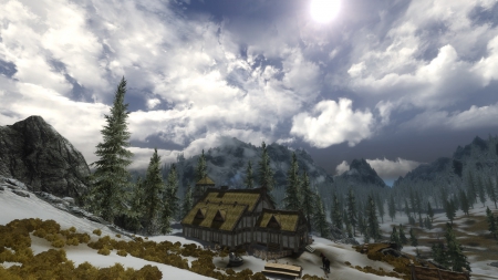 Heljarchen Hall - house, nature, scenery, beautiful, skyrim, landscape, heljarchen hall