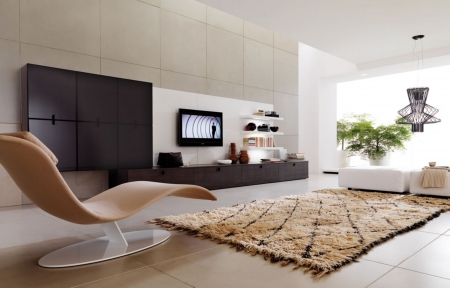 Modern Living - home, modern, spacious interior, design, modern living