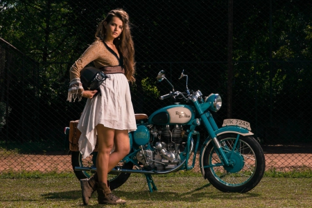 You Go Girl..... - girl, bike, motorcycle, model