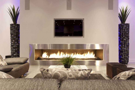 Modern Fireplace - Modern, Sofa, Fireplace, Interior