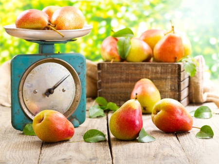 Pears - delicious, bokeh, pears, fruits