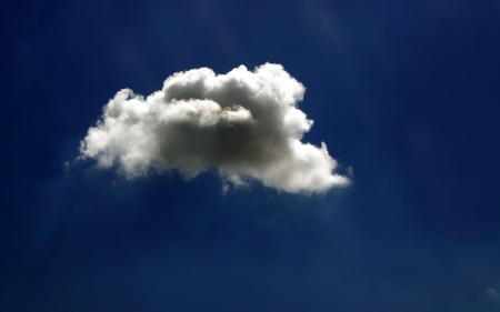 One Puff - a, white, blue, cloud, sky