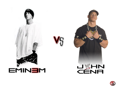 EMINEM VS JOHN CENA - grammy, records, john cena, eminem, music, wwe, best, john, aftermath, cena, shady, slim