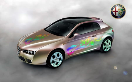 Alfa Romeo - lads, rainbow, hot, cool, twotone, alfa-romeo, tribal