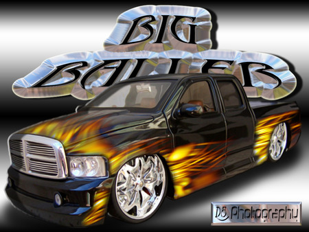 Dodge Fire Ram - flame, big baller, dodge ram