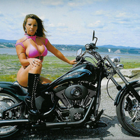 Harley Davidson & a Hot Model