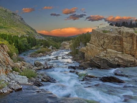 Scenic River - river, white, water, montana, rapids