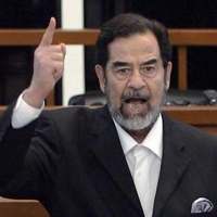 Saddam Hussein, president of Iraq