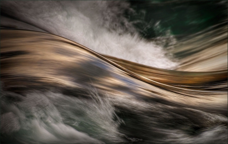 Bronze - waves, water, bronze, wave