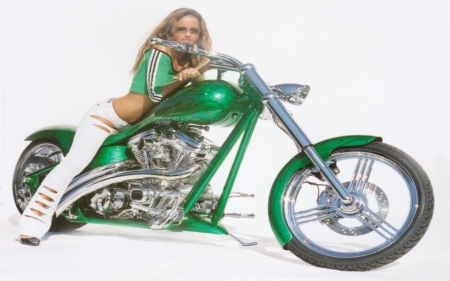 Green With Envy - harley, bike, chopper, motorcycle, model