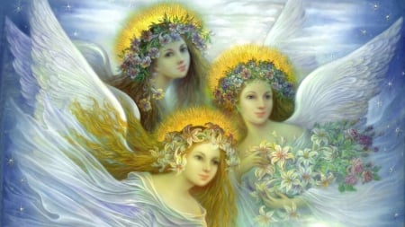 Victorian Angels - Victorian, Angels, art, Christian