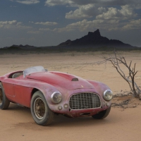 Ferrari in desert