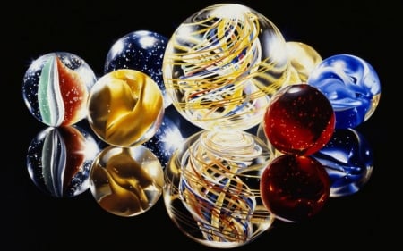 Marbles VII. - toys, background, glass, photography, colorful, wallpaper, hd, abstract, game, colours, marbles