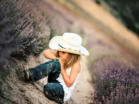 Little Cowgirl - girls, famous, fun, hat, westerns, female, fashion, cowgirls, boots, hats, kids, outdoors, children, baby cowgirl, cute