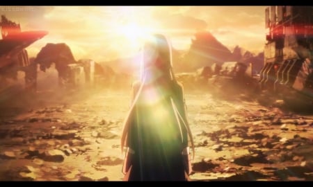 Brand New Day - pretyt, anime, scenery, scene, light, long hair, shining, sunray, sword art online, sao, nice, kirito, ray, beautiful, beauty, lovely, sweet, standing, glowing, stand, awesome, bright