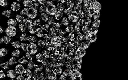 Diamonds - black, stone, diamond, sparkling, texture, jewel, precious