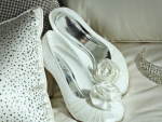 White wedding shoes