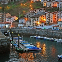 marina wharf in the town of elantxobe spain