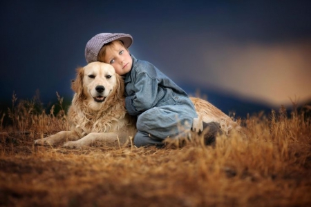 Together forever ♥ - boy, best friends, dog, Together forever