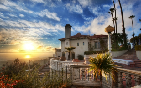 Sunshine beauty - architecture, sky, sunshine, place