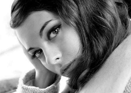 Life Takes You To Unexpected Places - face, feel, portrait, beautiful, black and white, think, woman, eyes