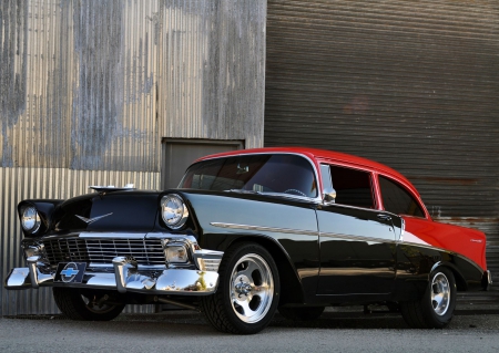 1956-Chevrolet-210 - Red, GM, Black, Classic